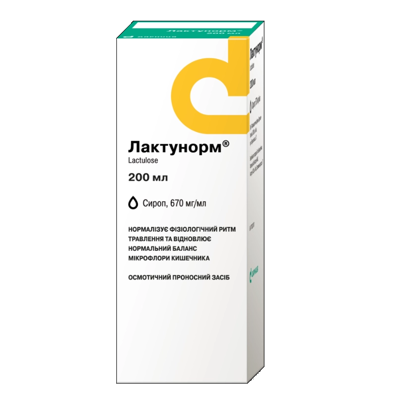 ЛАКТУНОРМ® сироп, 670 мг/мл, по 200 мл у флаконі №1